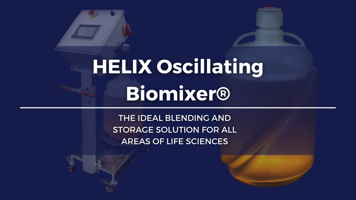 The HELIX Oscillating Biomixer® is not just a container or a mixer, it is simply both. The HELIX adapts to any environment, becoming your facility’s go-to equipment whether it is used for mixing or storage. To learn more visit lifecyclebio.com/helix-oscillat… today!
