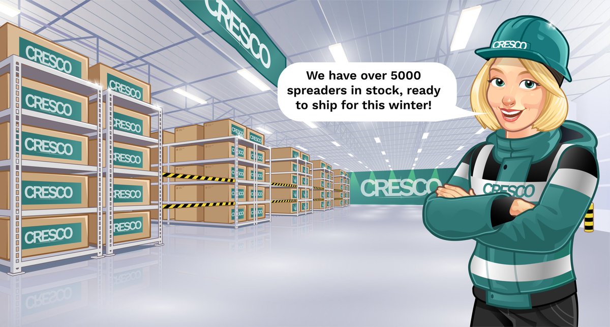 CrescoSpreaders's tweet photo. We've got you covered this winter!
Here at Cresco HQ, we have been relentlessly preparing for our busiest winter period to date. We're proud to announce we now have 5000, yep you heard that right, 5000 spreaders right here, ready to be shipped at our European distribution center! https://t.co/bDRigQNMqV