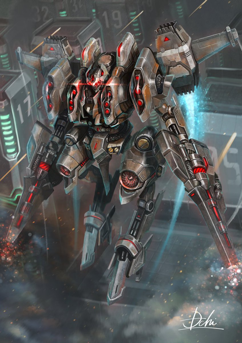 mecha robot no humans weapon science fiction gun glowing  illustration images