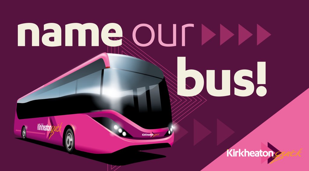 TeamPennine's tweet photo. 💥 Our new #KirkheatonQuick route was tailor-made in response to community feedback, and we want to go one better… we want you to name the bus we use, too!
💡 Name our bus and you could win FREE bus travel.
👀 Read more and enter here 👉https://t.co/PQdZKMO4Lm https://t.co/1C5G21CYbp