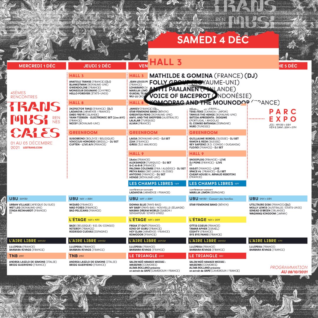 France! 🇫🇷
 
In less than 2 months' time, we're gonna rock out together in Rennes LIVE at one of the oldest and best-known festivals in France on December 4: <a href="/TransMusicales/">Trans Musicales</a> 2021! 🤘🏽
 
For the full schedule and more info, go to lestrans.com.
 
#trans2021