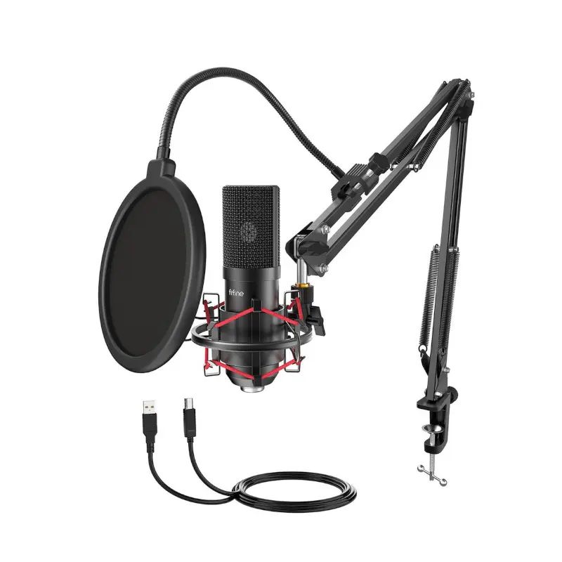 Foxytechza's tweet photo. The Fifine T732 USB Condenser Mic with Arm Desk Kit is now available.  They are moving fast because they are that FINE.  Get it? Fine and Fifine... *ba dum tiss* We are bad at Monday Pun...

Get it here🛒 :  https://t.co/eVqvsHE5SG

#fifine #streamingkit #yourvoice https://t.co/bO59dAipvO