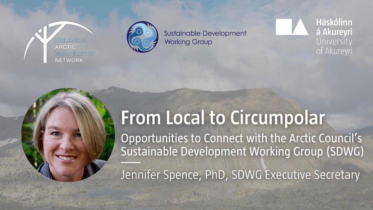 IACN Norðurslóðanet (@arcticiceland) on Twitter photo Join us tomorrow (online and in person in Akureyri) for an open lecture by <a href="/PhDJSpence/">Jennifer Spence</a>, <a href="/sdwgsecretariat/">SDWG_Arctic Council</a> Executive Secretary on: “From #Local to #Circumpolar” at <a href="/Haskolinn_Ak/">Háskólinn á Akureyri / University of Akureyri</a> ! ➡️ More info: arcticiceland.is/en/iacn-news/1… Join us tomorrow (online and in person in Akureyri) for an open lecture by <a href="/PhDJSpence/">Jennifer Spence</a>, <a href="/sdwgsecretariat/">SDWG_Arctic Council</a> Executive Secretary on: “From #Local to #Circumpolar” at <a href="/Haskolinn_Ak/">Háskólinn á Akureyri / University of Akureyri</a> ! ➡️ More info: arcticiceland.is/en/iacn-news/1…