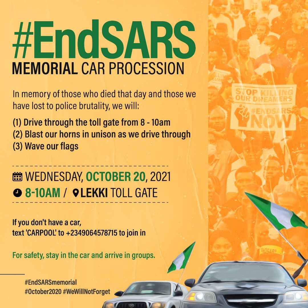SavvyRinu's tweet photo. Young Nigerians were kïlled by their own government while sitting on the floor, waving flags.

We will not be silenced on that!
Join by 8am! 
#EndSARSMemorial #EndSARS https://t.co/O3N1qny3tb