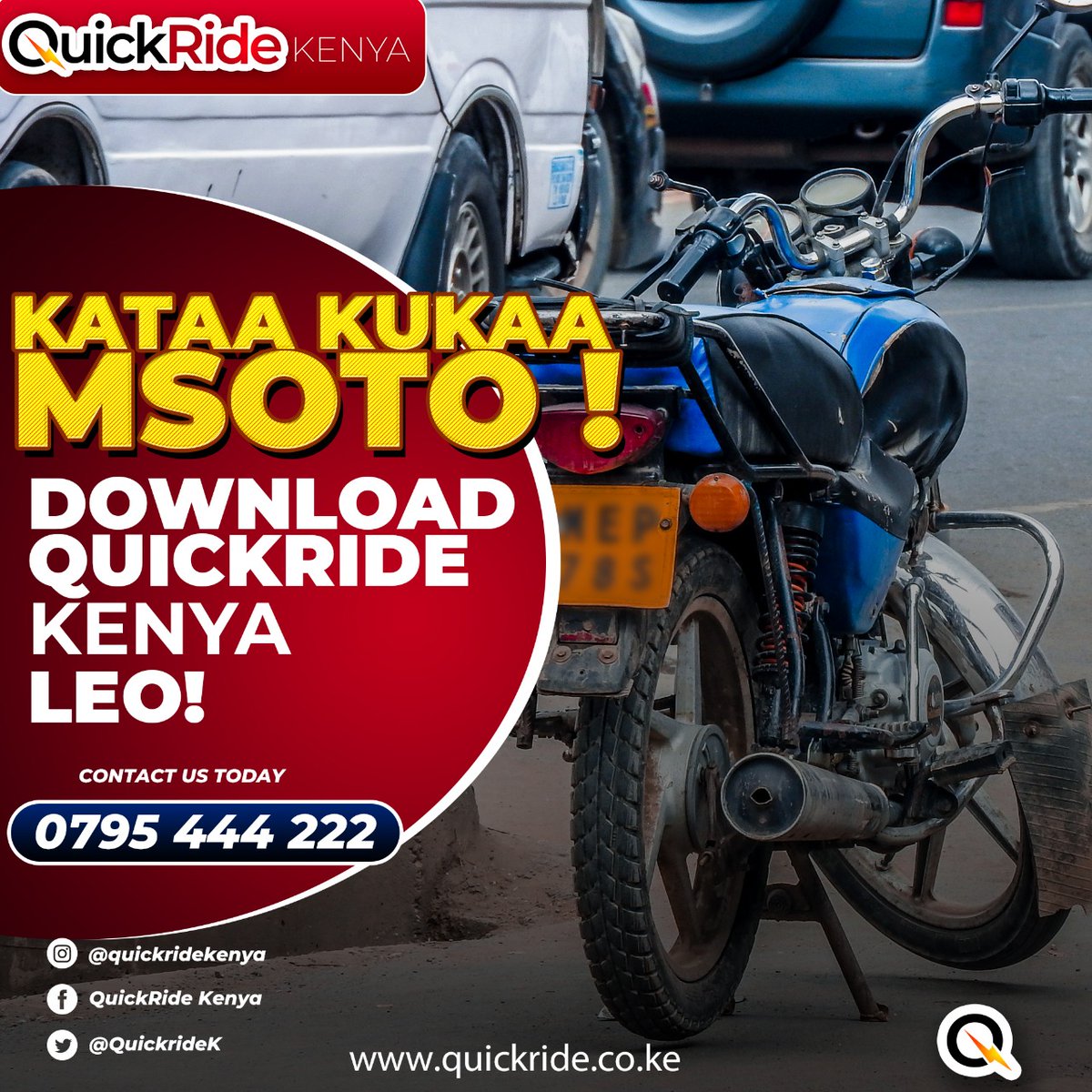 QuickrideK's tweet photo. Download Quickride Kenya rider App now and enjoy commission-less rides.
https://t.co/X7ruNsZVWf
#QuickRideKe https://t.co/QaHiY4GZQP