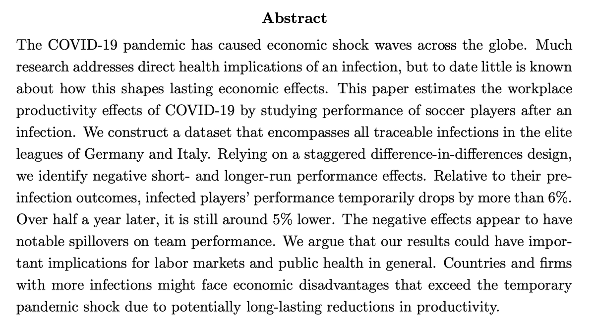 Interesting analysis of effects of COVID infection in soccer players, n=233: dice.hhu.de/fileadmin/reda….