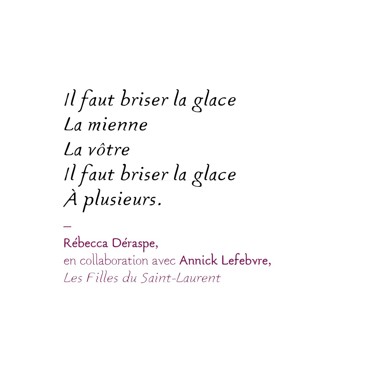 Les Filles du Saint-Laurent, de Rébecca Déraspe, en collaboration avec Annick Lefebvre, mise en scène par Alexia Bürger
-
à voir dès le 4 novembre 2021
colline.fr/spectacles/les…