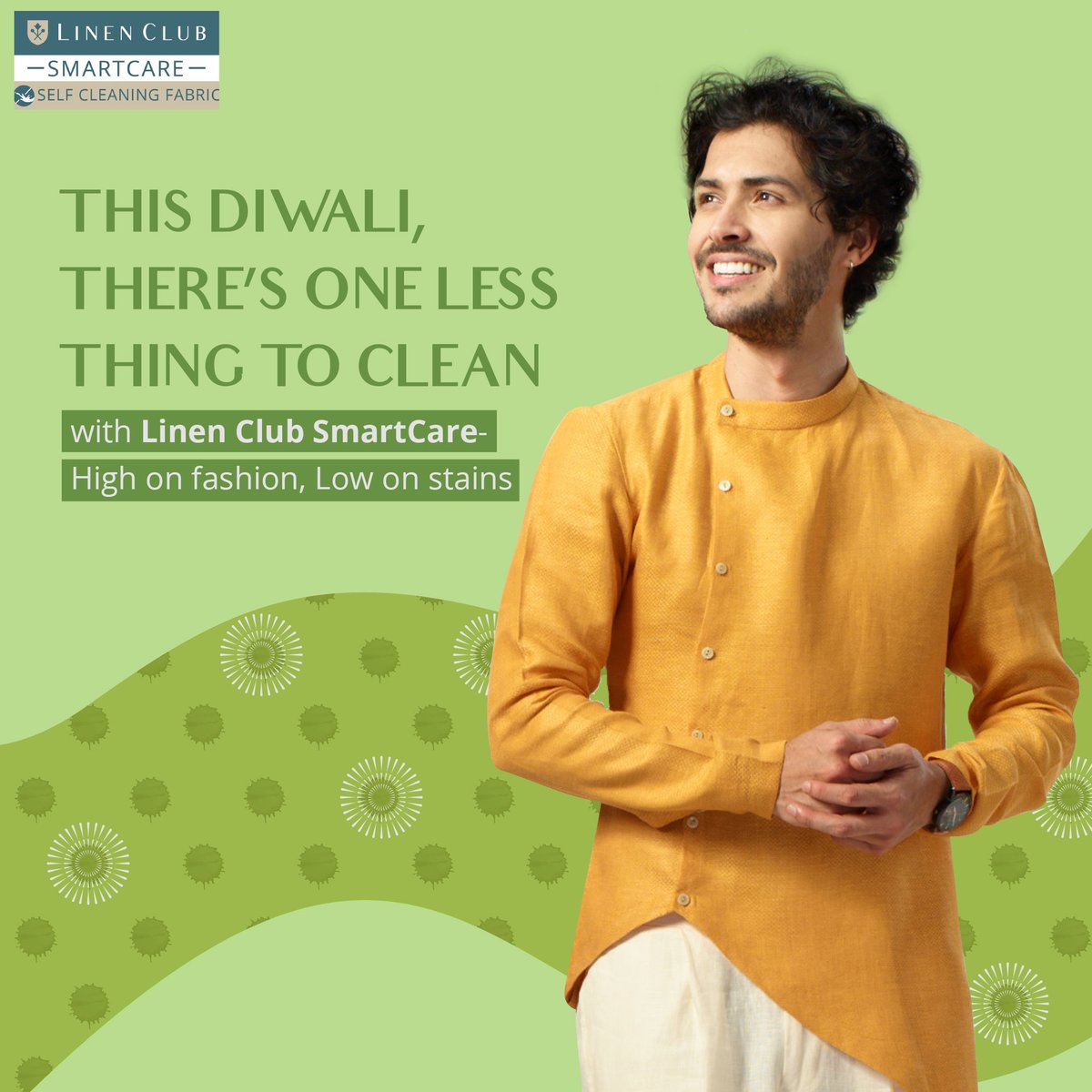 LinenClub's tweet photo. This Diwali, beat the toughest stains with our new Linen Club SmartCare range of self-cleaning and stain-resistant fabrics. Start your non-stop celebrations at your nearest Linen Club store.
#LinenClub #Diwali #CelebrateInLinen #LiveInLinen #HappyDiwali #FestiveWear https://t.co/ClAiyoJDaz