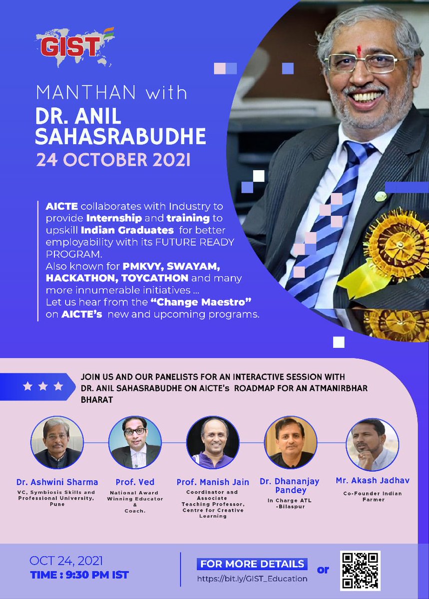 ForumGist's tweet photo. Do you know technical education in India contributes a major share to the overall education system and plays a vital role in the social and economic development of our nation?  To know more click here to register: https://t.co/JOvsB7aGoy https://t.co/QtADgG07jr