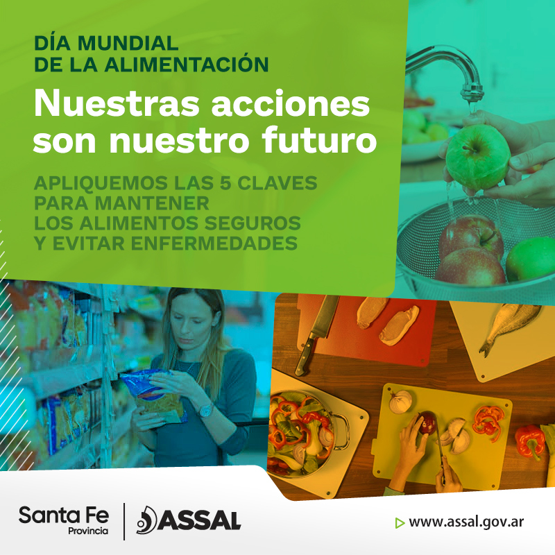 ASSAlSantafe's tweet photo. 📅 16 de octubre -  Día mundial de la alimentación 
👉La mayoría de las Enfermedades Transmitidas por los Alimentos son causadas por microorganismos peligrosos 🦠. Estas enfermedades se pueden prevenir teniendo en cuenta las 5 ✋ claves para mantener alimentos seguros y (sigue) https://t.co/X15XVopmOV