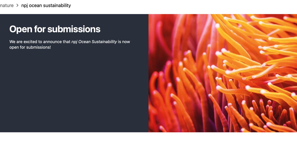 CFrazaoSantos's tweet photo. Thrilled and honoured to serve as Editor-in-Chief to a new journal @NaturePortfolio dedicated to the multiple dimensions of #OceanSustainability. With an amazing Editorial Board, "npj Ocean Sustainability" is now open for submissions! Take a look ➡️https://t.co/sP4VJ6NkEJ (1/5) https://t.co/kXnWKzE5JL