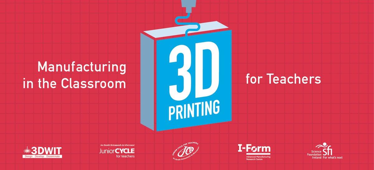 Calling Junior Cycle Technologies teachers! Apply now for our 3D printing CPD elective, in partnership with <a href="/JCt4ed/">JCt4</a>, <a href="/JCTeachers/">juniorcycle.ie</a> &amp; <a href="/3D_WIT/">3DWIT</a>:  shorturl.at/dgEOX

Sessions will run online in November (with one in-person after Xmas).  

With thanks to our funder @scienceirel.