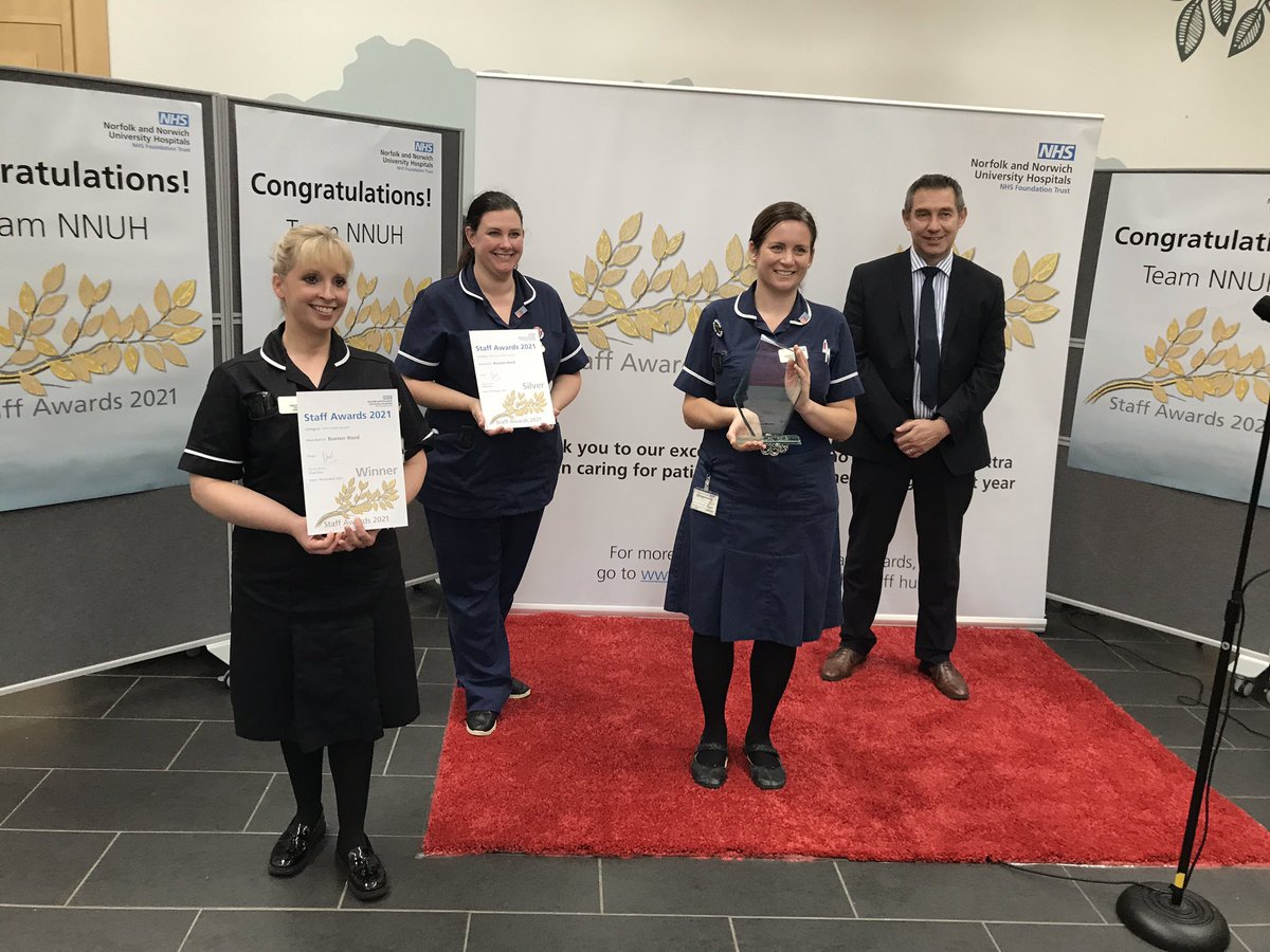 🎉 Congratulations to our Buxton Ward who have won the “Silver” award for Clinical Team of the Year but “GOLD” for Ward of the Year 👏
#NNUHStaffAwards