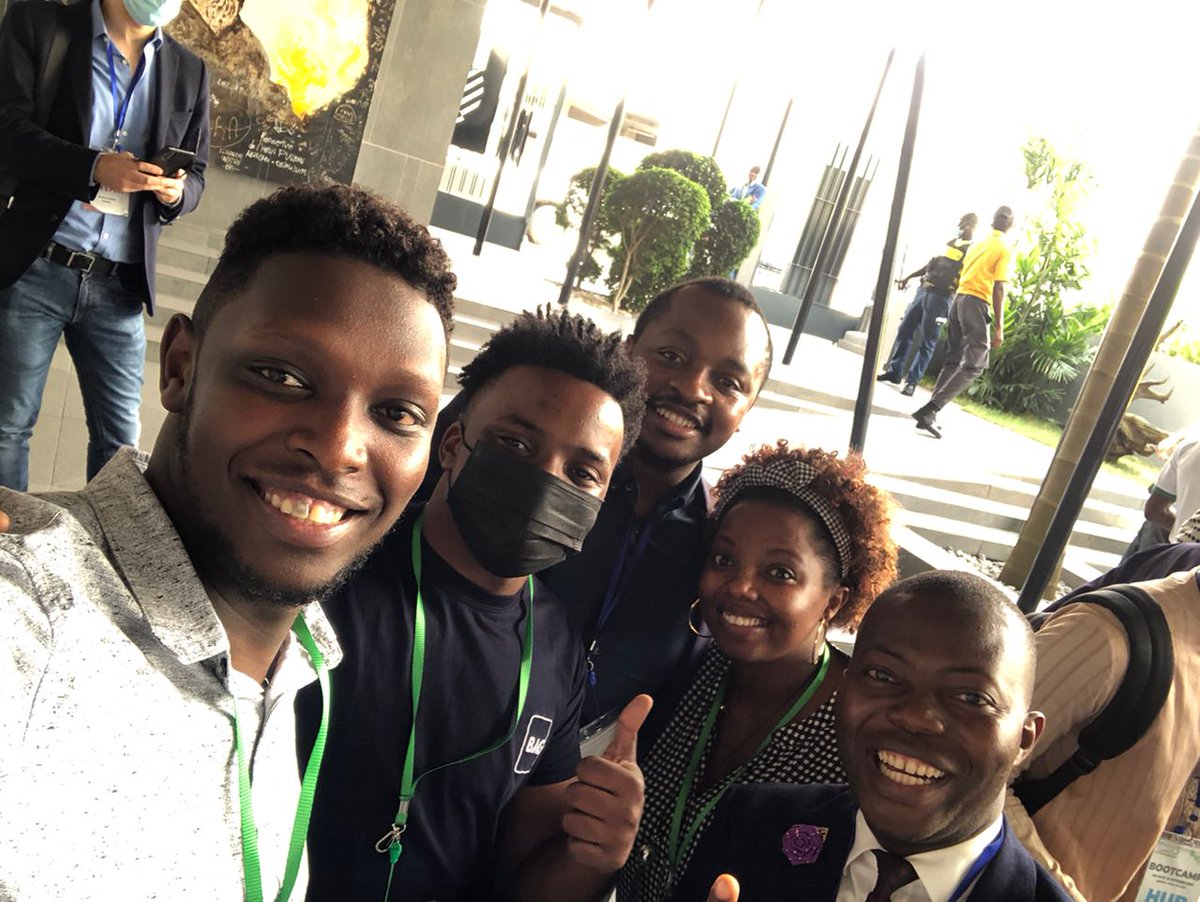 bagtechnologies's tweet photo. Our Co-founder @YussoufNtwali is in Abidjan for a one-week accelerator program organised by @OIFrancophonie.  He met fellow #Rwandans there 😀 https://t.co/9Tg7uIgkNz