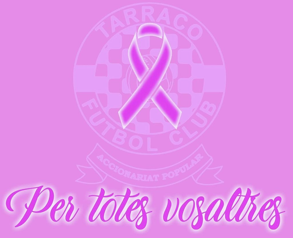 FCTarraco's tweet photo. PER TOTES/
Dia Mundial contra el Càncer de Mama.
Estem juntes en això!
Prevenció, inversió, autoexploració, detecció precoç, investigació.
Sanitat Pública!
#19octubre
#diamundialcontraelcancerdemama #fct #fctarraco #tarraco #tgn #tarragona #accionariatpopular
#sanitatpública https://t.co/q90d5IwHIt