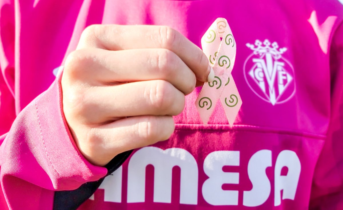 🎀 Todas juntas contra el cáncer de mama 🎀

El #Villarreal muestra su apoyo a esta lucha 💪🏼.

<a href="/ContraCancerEs/">Asociación Española Contra el Cáncer</a> #SacaPecho 
#DiaMundialContraElCáncerDeMama 

#Groguetes <a href="/Teika_es/">Teika</a>