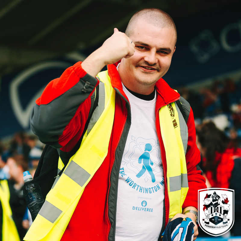 htafc's tweet photo. 1️⃣4️⃣5️⃣ Terriers braved the West Yorkshire terrain to complete the 22-mile Worthington Walk, sponsored by Deliveree, before our last home match against Hull City to raise funds for charity in the memory of Frank Worthington 👏

Here's our review 👇

#htafc