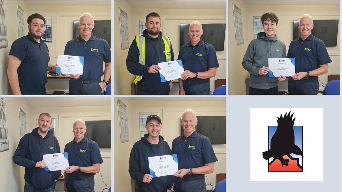 RavenRoofingSup's tweet image. Brett, Callum, Josh, Chris &amp;amp; Scott receiving their certificates for successfully completing Raven Roofing Supplies in-house two day training course RC1 - well done!!  👏
#Training #TrainingisKey #RoofingSupplies #Roofing @TheNFRC @bmf_merchants