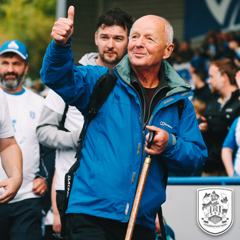 htafc's tweet photo. 1️⃣4️⃣5️⃣ Terriers braved the West Yorkshire terrain to complete the 22-mile Worthington Walk, sponsored by Deliveree, before our last home match against Hull City to raise funds for charity in the memory of Frank Worthington 👏

Here's our review 👇

#htafc