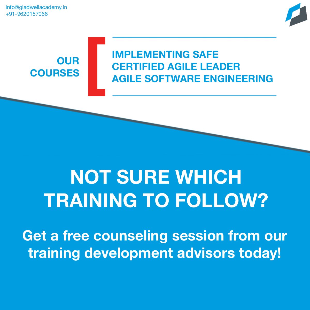 SAFe is the most popular agile framework for leading enterprises because it works: it's trusted, customizable, and sustainable. Connect with us on how we can assist your organisation towards the path of agility.

#training #corporate #corporatetraining #safe