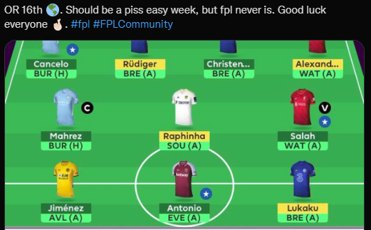 fplplannerau's tweet photo. Wouldn't it be more fun to pick a differential captain?
Yeah absolutely, but only when it works!

Below are the tweets from one of the two managers above, before and during #GW8 😅

Guess it wasn't that fun after all 😬

Should've captained Salah 👑🔥

#FPL #CaptainFail https://t.co/AgTIaxmMC8