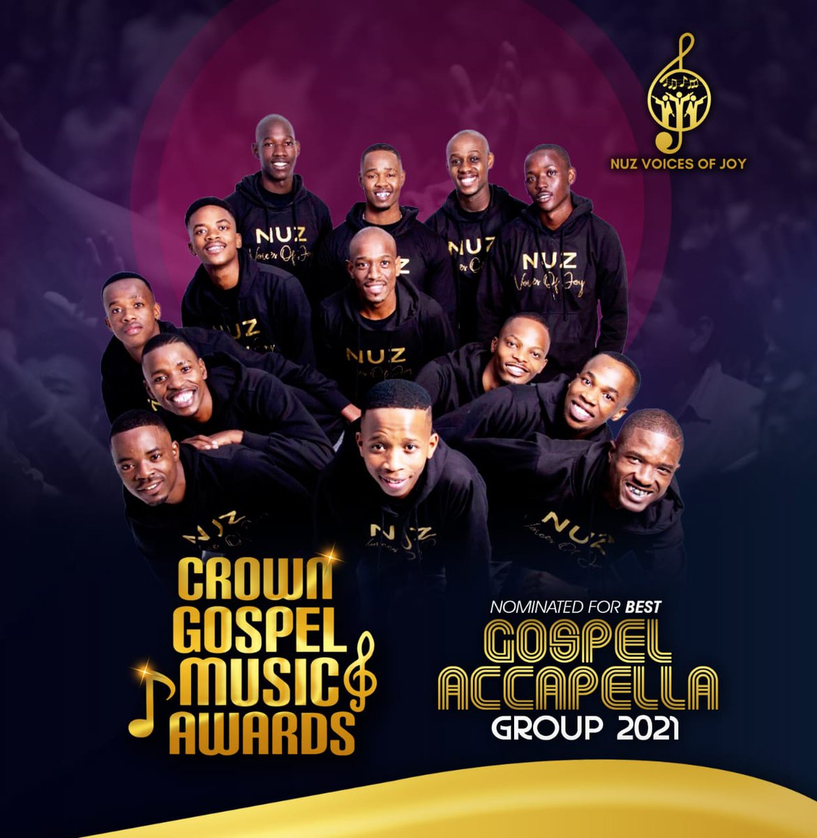 prince_ngcobo1's tweet photo. #NuzVoicesOfJoy is nominated on The 14th SABC CROWN GOSPEL AWARDS for the Best Acapella Category π―π―βοΈ..
They are nominated for the 3rd time in 4 years, they won it back in 2019...
#CGMA
#SimilaphaNkosi
#NUZVoicesOfJoy
#AlbumAvailable https://t.co/91rV0uPuNW