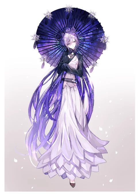 月下美人の擬人化 