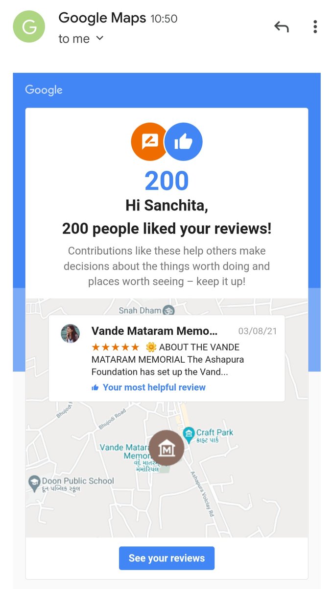 rssanchita_'s tweet photo. Grateful for the love shown to #SanchitaReviews on @googlemaps🥳
#SanchitaSairangKshatriya #HonestReviews #GoogleLocalGuide https://t.co/hWvGA9JPr8