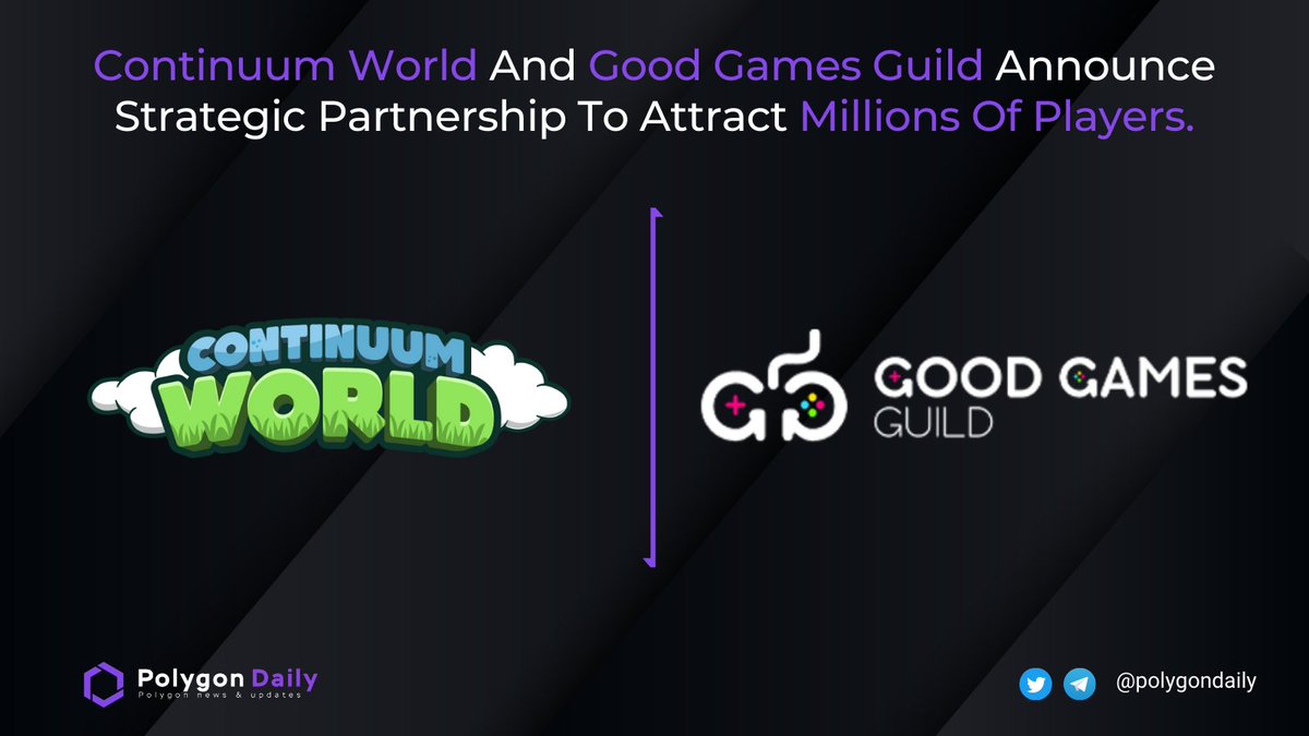 NFTevening's tweet photo. Huge step for @continuumworld as it partners with @goodgamesguild, a #Gaming Hub that has just raised $1.7M in seed &amp; private funding round from big investors!

Together $GGG will help $UM to rise in the #PlayToEarn field 🚀

👉https://t.co/h6T2kr4lDc

@0xPolygon #polygon $MATIC https://t.co/CB54RvU8gx