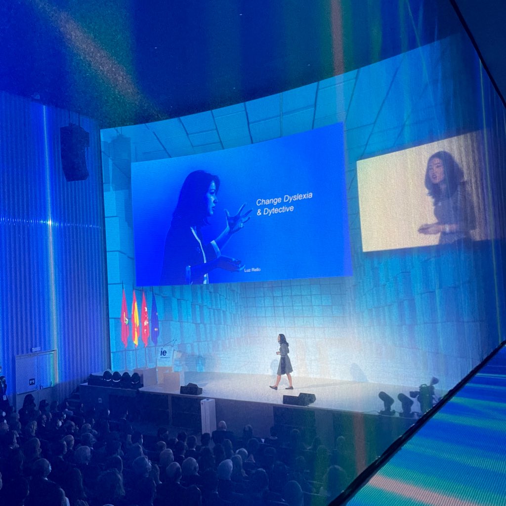 So great to hear <a href="/IEuniversity/">IE University</a>’s <a href="/rachidajusto/">Rachida Justo</a> during the #ietower inauguration today, with a special shout out to <a href="/IEbusiness/">iebusiness</a> prof <a href="/luzrello/">Luz Rello</a> and the work she is doing with <a href="/changedyslexia/">Change Dyslexia</a>.