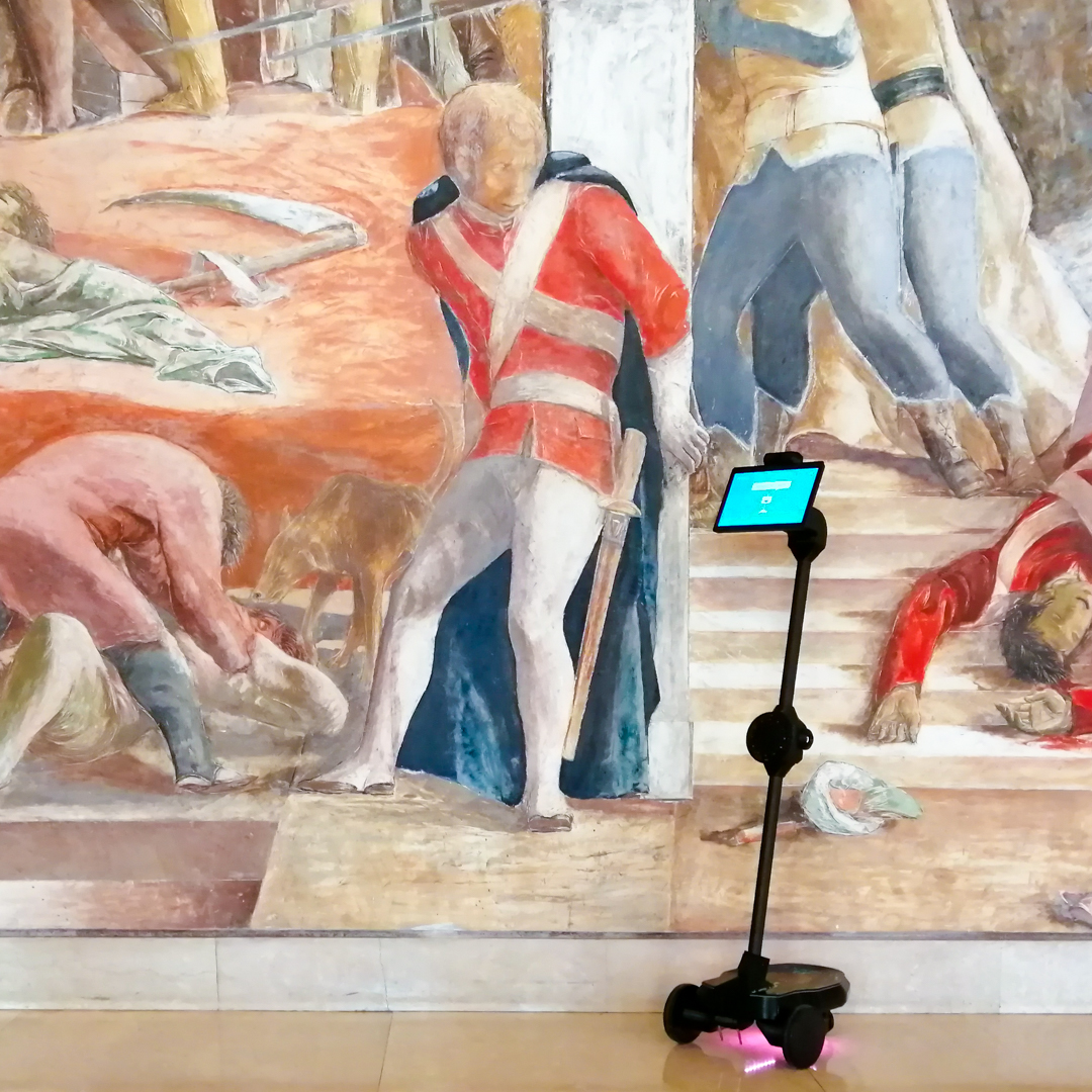 UniPadova's tweet photo. 🤖 Un nuovo servizio di visita guidata inclusiva, con supporto robotico!

🦾 Bo-BOT PROJECT di #VisitUnipd mette a disposizione dei robot per poter partecipare alle visite guidate rimanendo semplicemente connessi da smartphone o PC.

> https://t.co/HPYhbyPZ9j https://t.co/XqWEyuuH26
