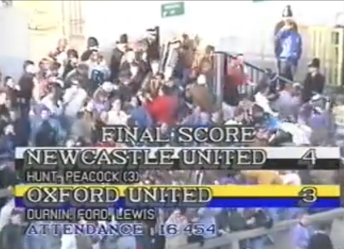 On this day in 1991: Newcastle 4 v Oxford 3, Division 2, Goals coming from Andy Hunt and Gavin peacock grabbed a last minute winner and his Hatrick.

Video: https://t.co/dzh3l3IPic via @YouTube https://t.co/wmUrLP6jkN