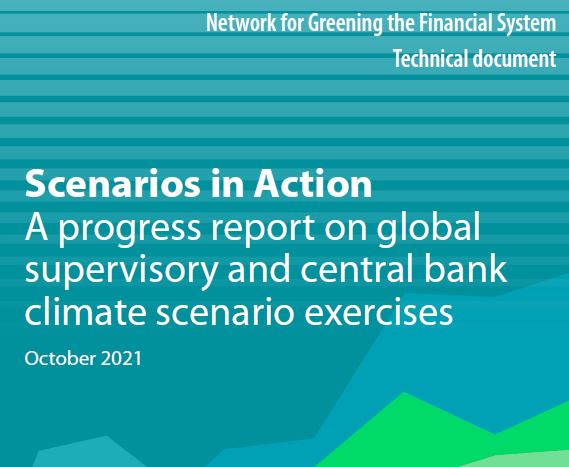 NGFS_'s tweet image. Today, the NGFS published the report "Scenarios in Action: a progress report on global supervisory and central bank climate scenario exercises".

▶ Read more: ngfs.net/en/communique-…

The report is part of the NGFS’ contribution to #COP26. More coming soon!