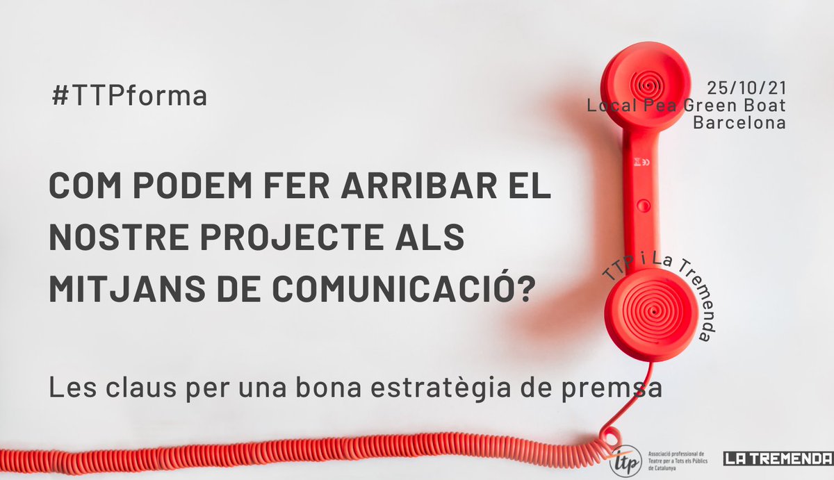 ttp_cat's tweet photo. 🧑🏽‍🏫 #TTPForma, Com podem fer arribar el nostre projecte als mitjans de comunicació?

-Com funciona la comunicació a l’actualitat?
-La notícia
-Els mitjans de comunicació
-El gabinet de premsa
-Habilitats comunicatives
-El portaveu

📲 https://t.co/DnFsyvjvIX https://t.co/QqInS6wGiQ