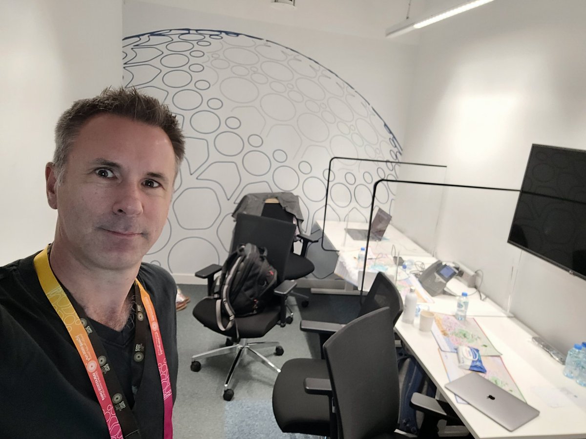 Spending the first part of today writing parts of <a href="/BBCClick/">@bbcclick</a> that we filmed yesterday at Dubai's World Expo. I have to say the Media Centre here is the most expansive and well equipped I've seen. We even get our own office!