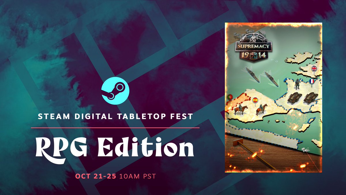 TwinHarbourInt's tweet photo. Today @Steam's Tabletop Fest begins!!!! Look out for @supremacy1914 and @callofwar1942 ....there might be some crazy discounts on their DLC on that platform. You'll have to go and find out!

#Bytro #LTS #Steam #TabletopFest https://t.co/18xvskwSFe