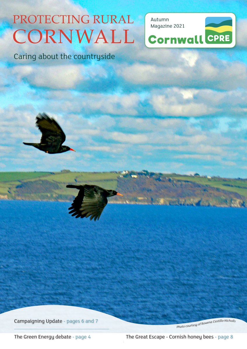 CPRECornwall's tweet photo. CPRE Cornwall Autumn Magazine 2021 is now available! You can pick a copy on your local post office, village shop, tourist centre &amp; others. If you want a PDF copy, email us on office@protectcornwall.com. #CornwallCPRE #CPRECornwall #ProtectCornwall #SaveOurCountryside #Kernow #UK https://t.co/YqieKmaKWJ