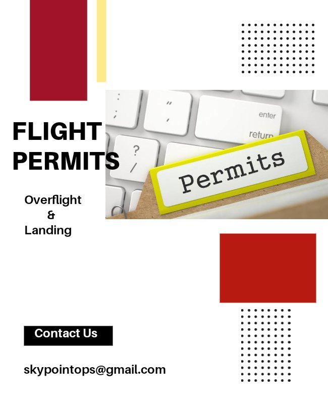 SkypointOps's tweet photo. Flight Permits are basic to overfly international airspace or land at destinations other than your base. 

Our #tripplanning team is equipped with years of experience &amp; tools to process #flightpermits to any destination in the world.

Contact us today. 
skypointops@gmail.com https://t.co/c2HR2Ltgkd