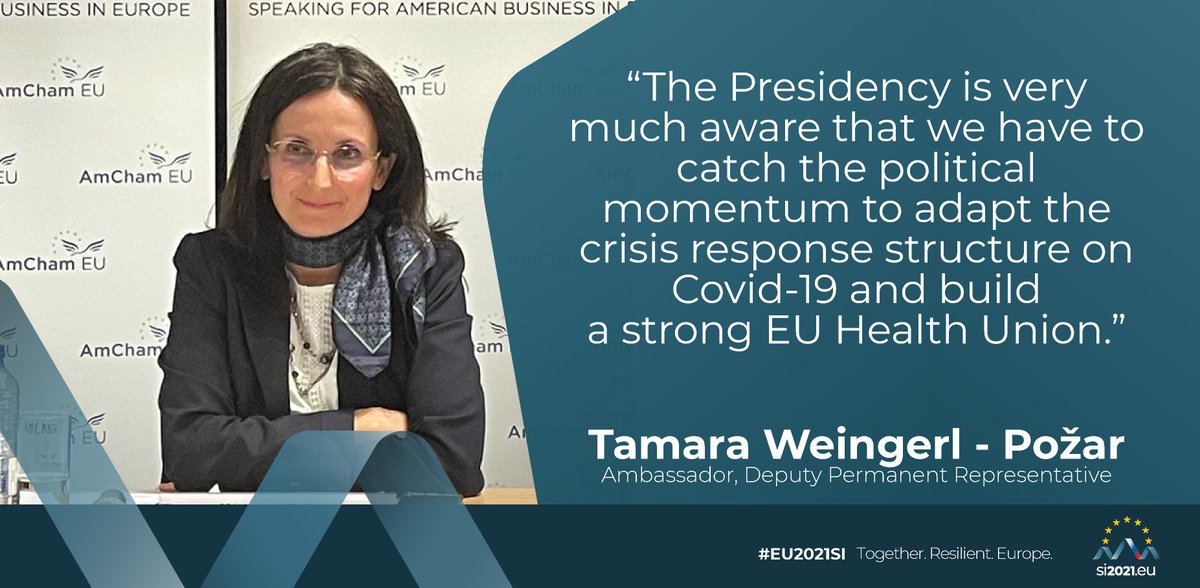 SLOtoEU's tweet image. #InternationalCooperation | Discussing and comparing notes on 🇪🇺-🇺🇸 coordination in pandemic preparedness at @AmChamEU: 

🤝 DPR @PozarTamara, 
🤝 Christopher Houchens, @BARDA, 
🤝 Karel Lannoo, @CEPS_thinktank 

#EUHealthUnion #Resilience #COVID19