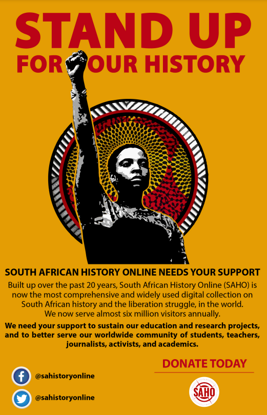 To donate visit SA History Online: sahistory.org.za

#nonprofit #fundraising #heritage #SAHistory #socialimpact