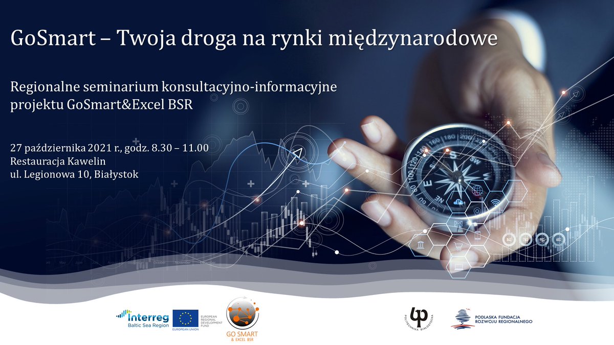 GoSmartBSR_PL's tweet photo. #GoSmart – Twoja droga na rynki międzynarodowe
- pod takim hasłem 27 października 2021 r. odbędzie się regionalne seminarium konsultacyjno-informacyjne projektu GoSmart&amp;Excel BSR. 
Program i formularz zgłoszeniowy są dostępne na stronie: https://t.co/hTxFUEbAjh
Zapraszamy! https://t.co/q1LoUYaelg