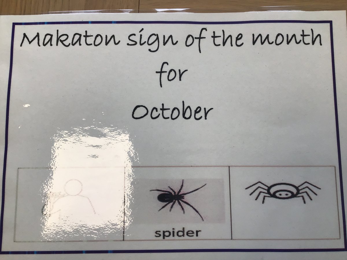 silverdalenurs2's tweet photo. Our makaton sign of the month is spider 🕷 #promotinglanguage 
I  have also added some useful signs that we use within  the nursery and some information why we use signs  👍🏻 https://t.co/BD8f9NXe3q