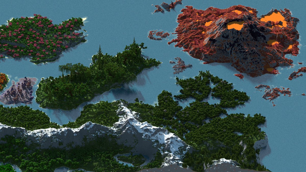 leonex17's tweet photo. Multibiome world 
World size: 4000x4000

The programs I used to create the world:
#WorldPainter #terraforming #minecraftmap #terrain https://t.co/QAuUrXM5HE