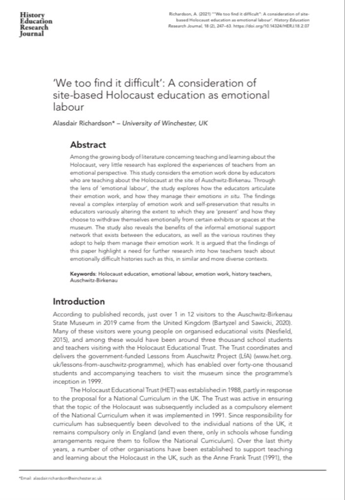 History Education Research Journal on Twitter "Christoph Kuhberger’s