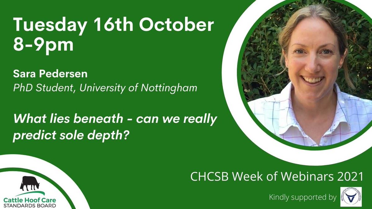 The_CHCSB's tweet photo. Our #WeekofWebinars kicks off at 8pm tonight when @SaraPedersen3 will be sharing results from her @AHDB_Dairy & @dairyherdhealth PhD.
There's still time to register: https://t.co/nSyxtccblp
Look out for the link from @theBCVA who are kindly hosting the webinars. https://t.co/zQhDp0WSY7
