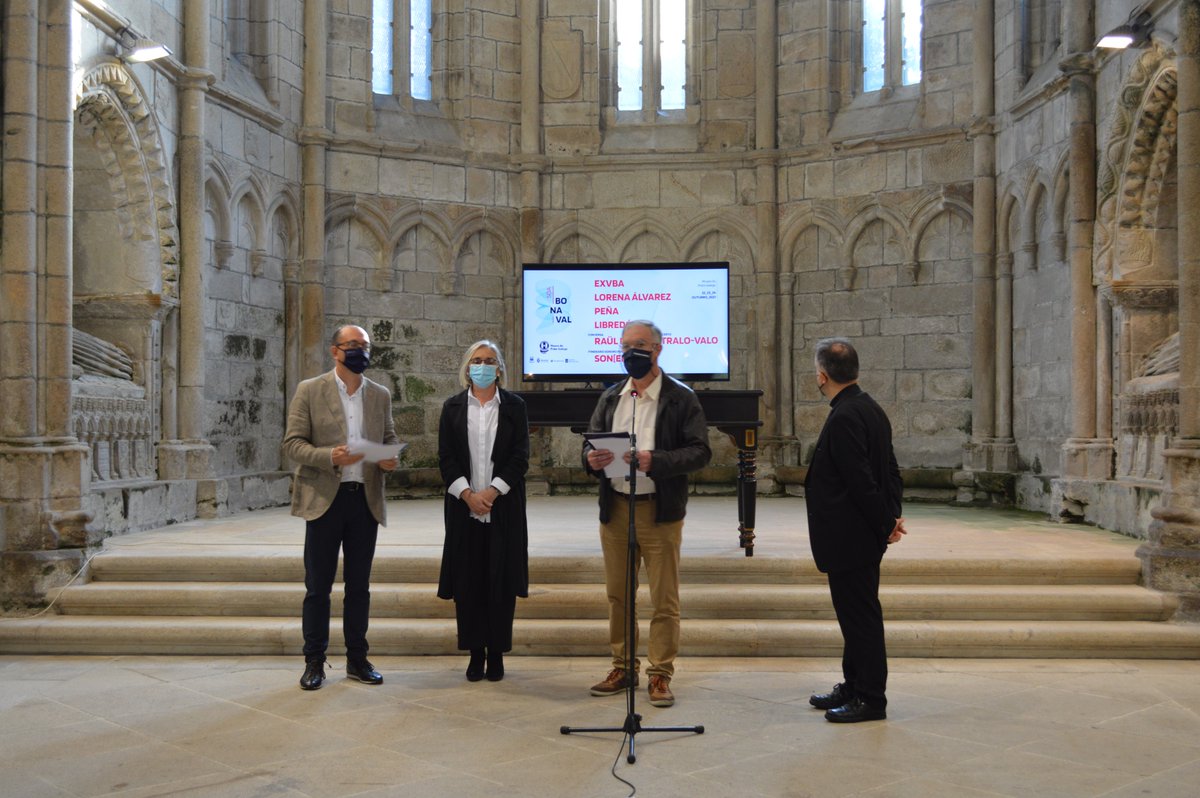 🎶Acto de presentación oficial do #Soabonaval, esta mañá na Igrexa de Bonaval. <a href="/alorenzo64/">Anxo M. Lorenzo</a> <a href="/conchalosada/">concha losada</a> <a href="/vilar_alvarez/">Manuel Vilar Álvarez</a> #ElisardoTemperán 
 👉🎫Aínda podedes coller entradas en vivetix.com/events/museo-d…
<a href="/CCultura/">Compostela Cultura</a> <a href="/DACCultura/">Cultura Depu. Coruña</a> <a href="/CulturaXunta/">Cultura de Galicia</a>