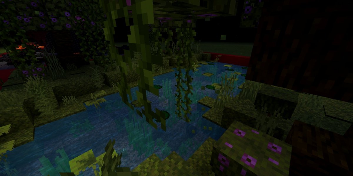 Deadknight32A's tweet photo. This new Minecraft idea is there should be like a lush swamp but different It's called Tree Flower Swamp it we'll add some new mobs like Flower Frogs I think this mob we'll be good for like The Wild Update and maybe some Flower Parrots!?
#Minecraftbuilds #Minecon2021 https://t.co/CyKN2BSzfP