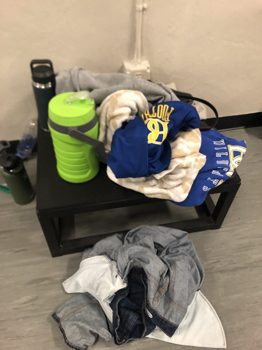 If you’re missing any water bottles, t-shirts, umbrellas, or jeans come check out our lost and found in the cardio corner of the weight room!
