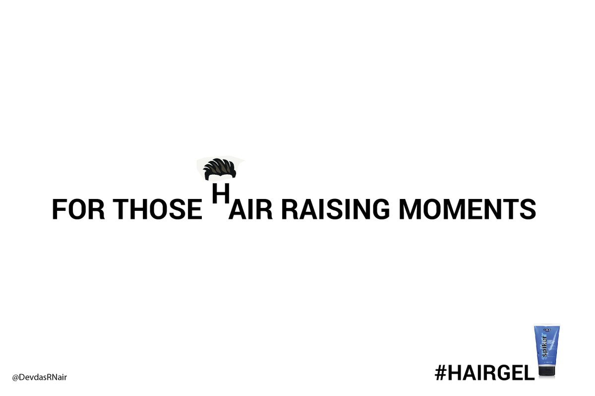 DevdasRNair's tweet photo. For those hair raising moments @OneMinuteBriefs #HAIRGEL https://t.co/1iyty5Cn4r