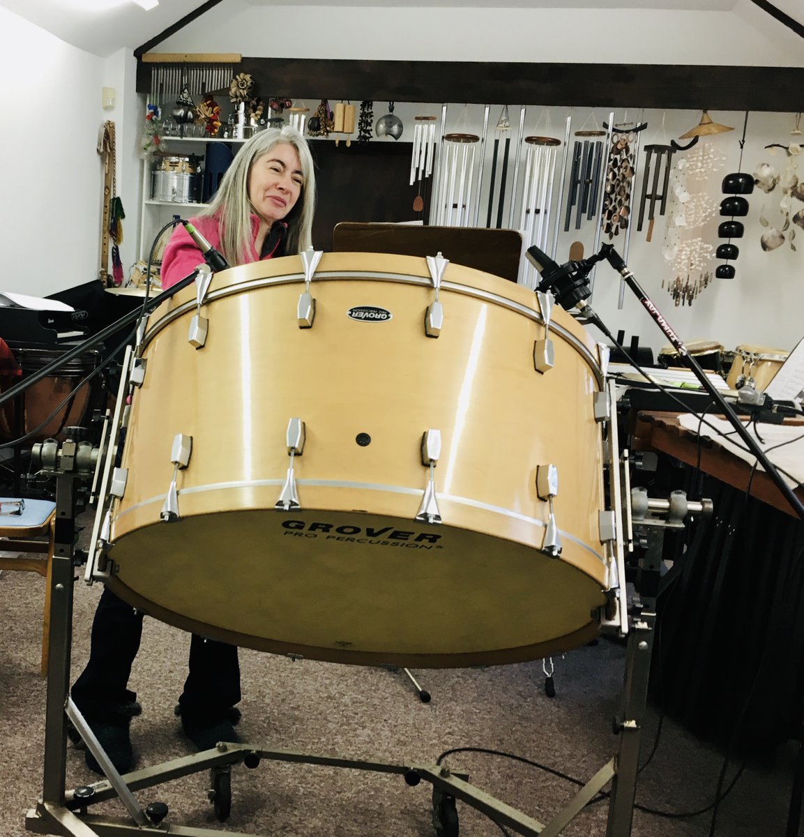sueverran's tweet photo. Part 2 with @DameEvelyn recording #sounddesign  #percussion #composers @audionetwork @AudioNetworkSyd @AudioNetworkFr Listen now https://t.co/4VXCakBNeA https://t.co/nV6Rypnfla